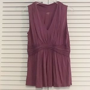 5 for $20! LOFT purple sleeveless blouse w/detail